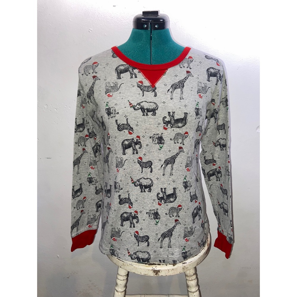 Wondershop Womens Whimsical Festive Christmas Safari Animal Pajama Top Small